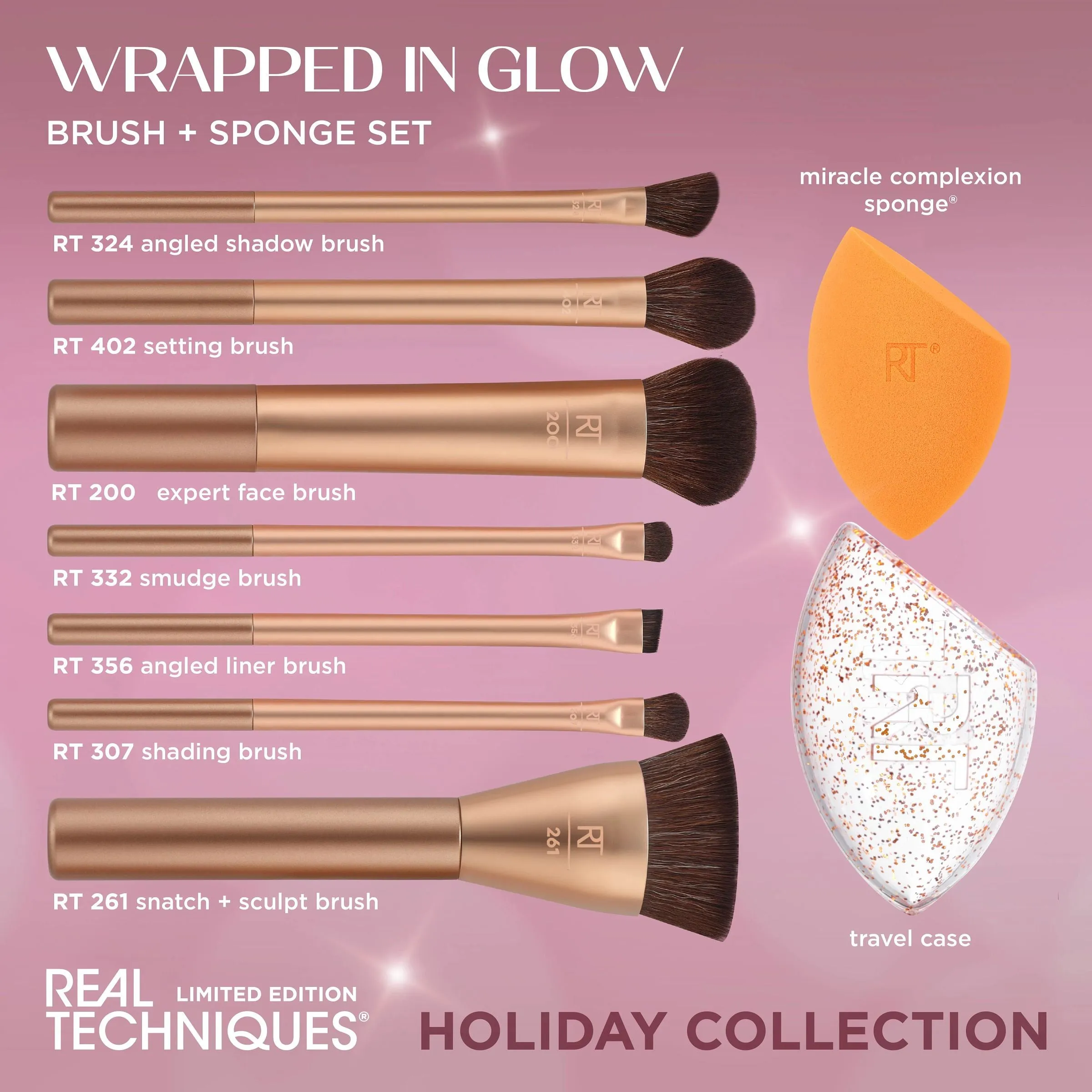 Wrapped In Glow Brush   Sponge Set