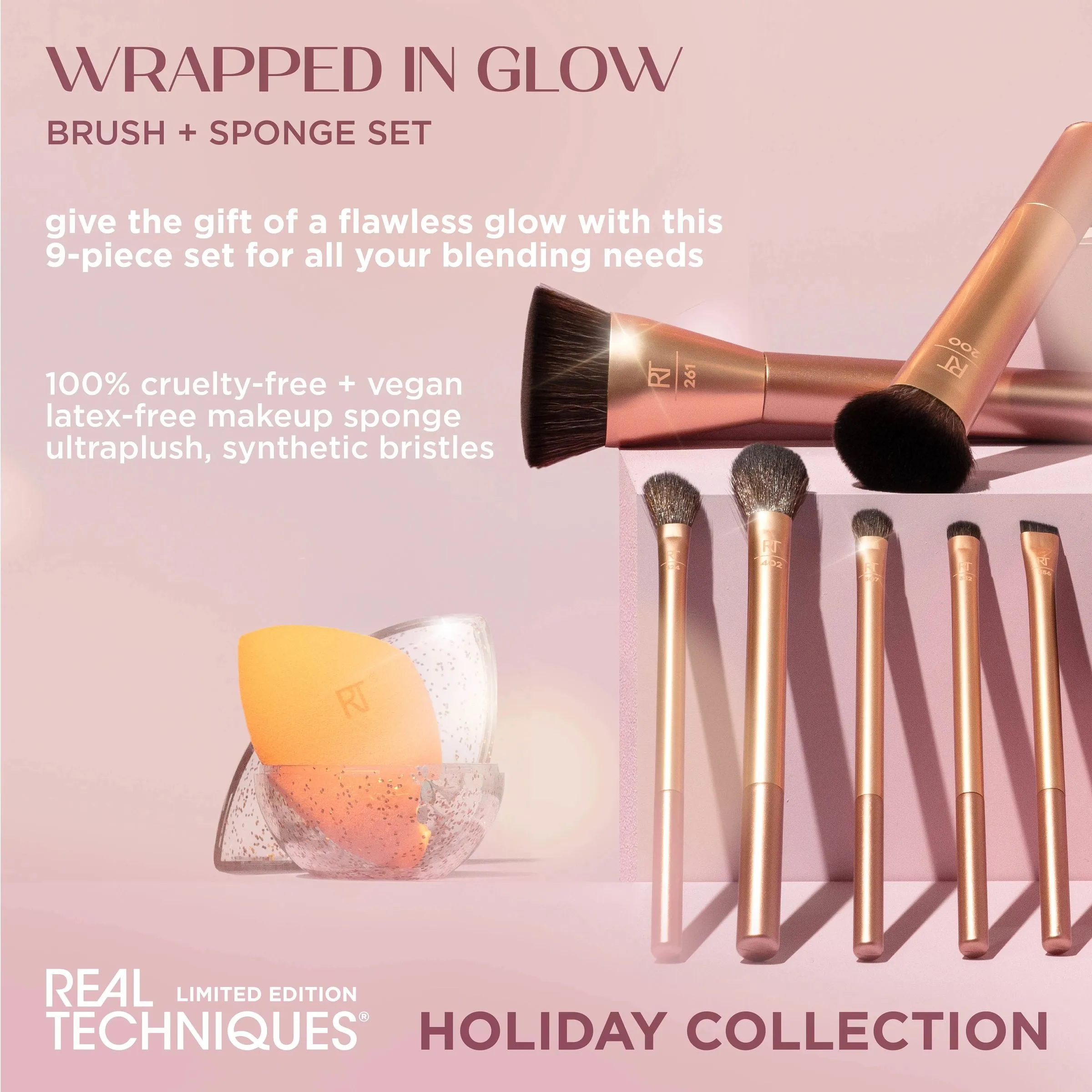 Wrapped In Glow Brush   Sponge Set