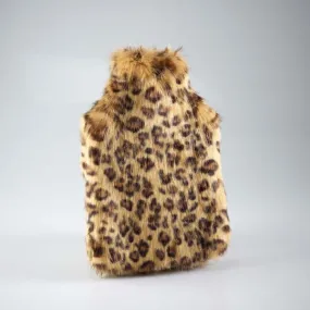 x2 Faux Fur Hot Water Bottles (THIS ONE   A SECOND COLOUR CHOICE) Gold Leopard by Katrina Hampton